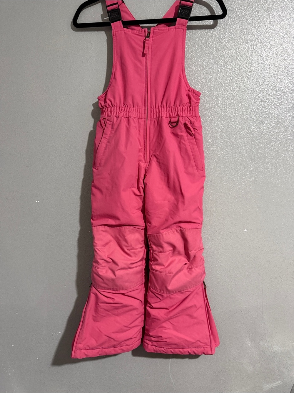 Lands' End Bright Pink Insulated Snow Bib Overalls